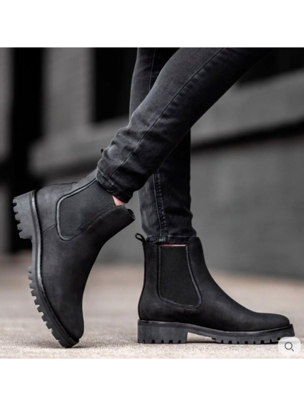 THURSDAY Legend Chelsea Ankle Boots Women 7.5 Black Leather Platform Handcrafted